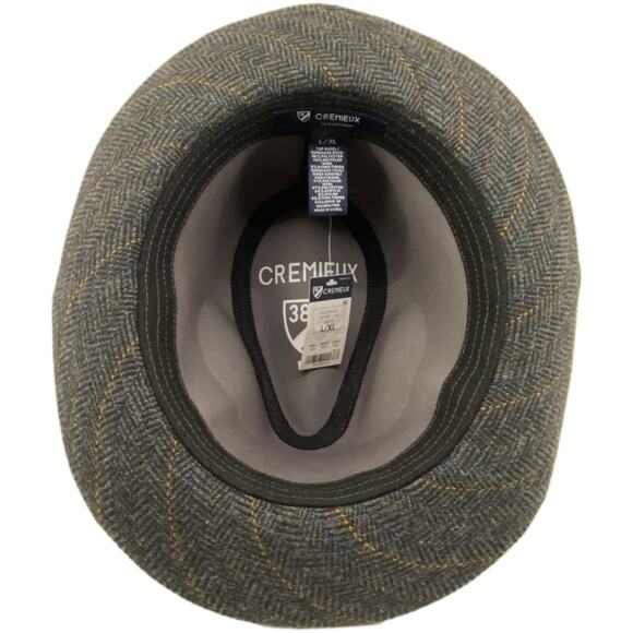 Daniel Cremieux 38 Blue Label Wool Blend Fedora Hat Large/XL Charcoal NEW - Picture 3 of 4